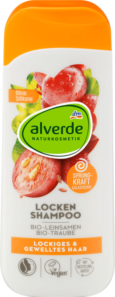 alverde naturkosmetik locken shampoo bio leinsamen bio traube 200 ml dm at