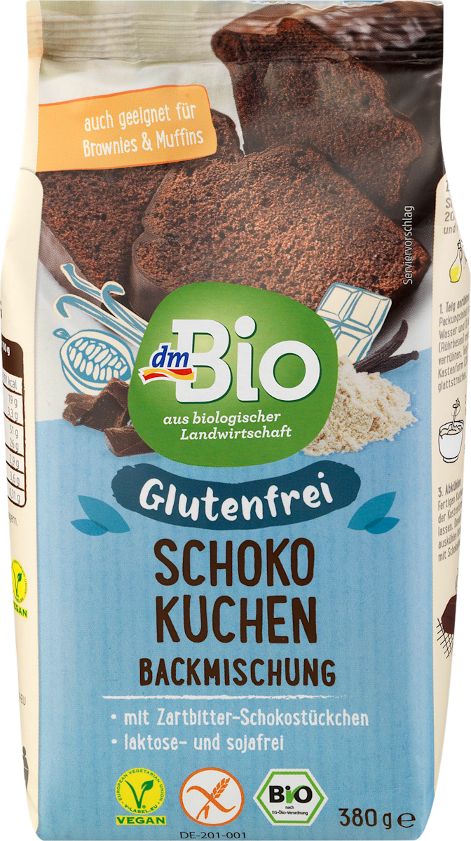 dmBio glutenfreie Backmischung Schokokuchen, 380 g dm.at