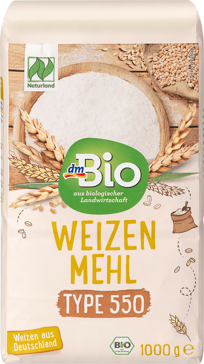Dmbio Mehl Weizenmehl Type 550 Naturland 1000 G Dauerhaft Gunstig Online Kaufen Dm De