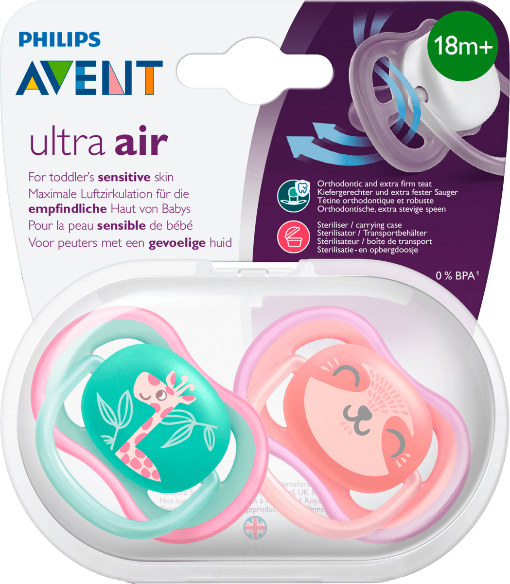 Philips Avent Ultra Air Silikonovy Dudlik Pro Divky 18 Mesicu 2 Ks Dm Cz