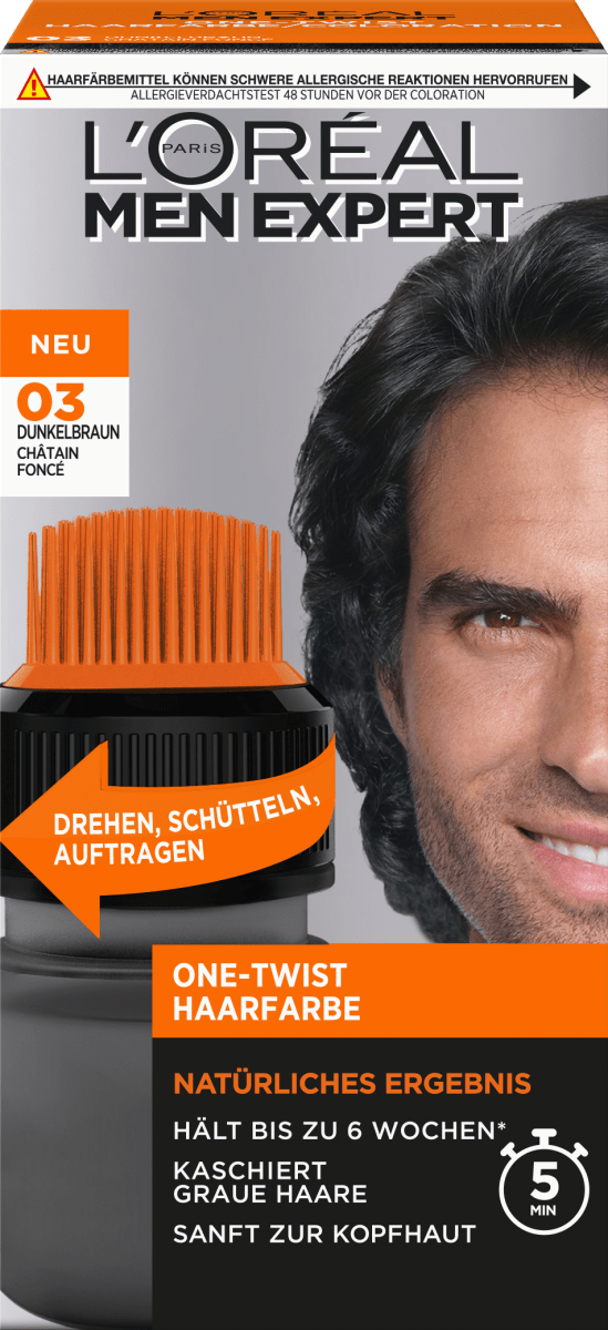 L Oreal Men Expert Tonung One Twist Haarfarbe Dunkelbraun 03 1 St Dauerhaft Gunstig Online Kaufen Dm De
