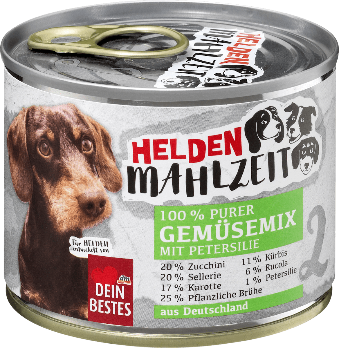 Dein Bestes Heldenmahlzeit, Nassfutter für Hunde,100 Purer Gemüsemix