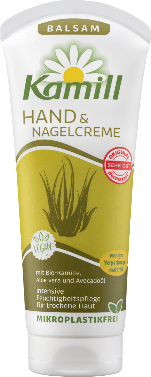 Hand- und Nagelcreme Balsam mit Bio-Kamille, Aloe Vera & Avocadoöl, 100 ml