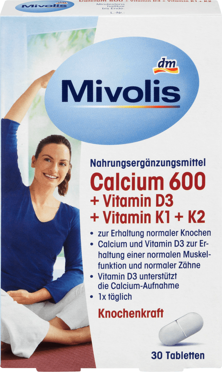 Calcium 600 + Vitamin D3 + K1 + K2, 30 St., 51 g