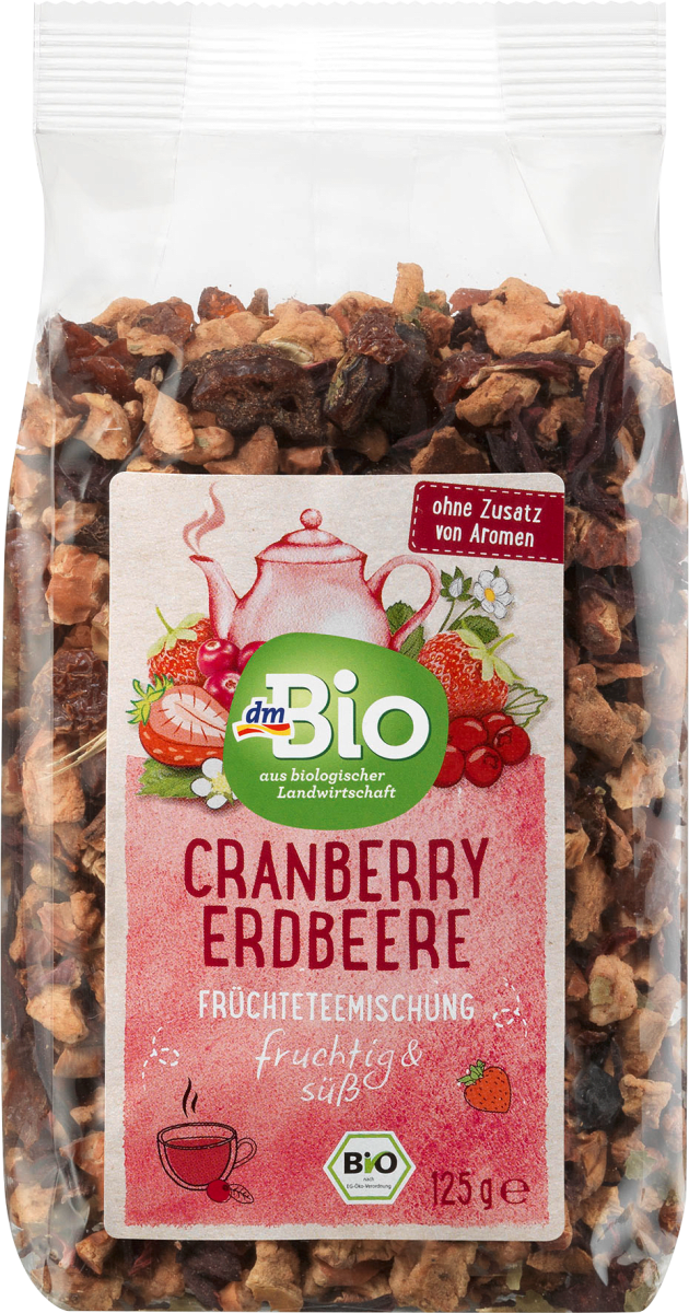 Früchteteemischung, lose, Cranberry Erdbeere, 125 g