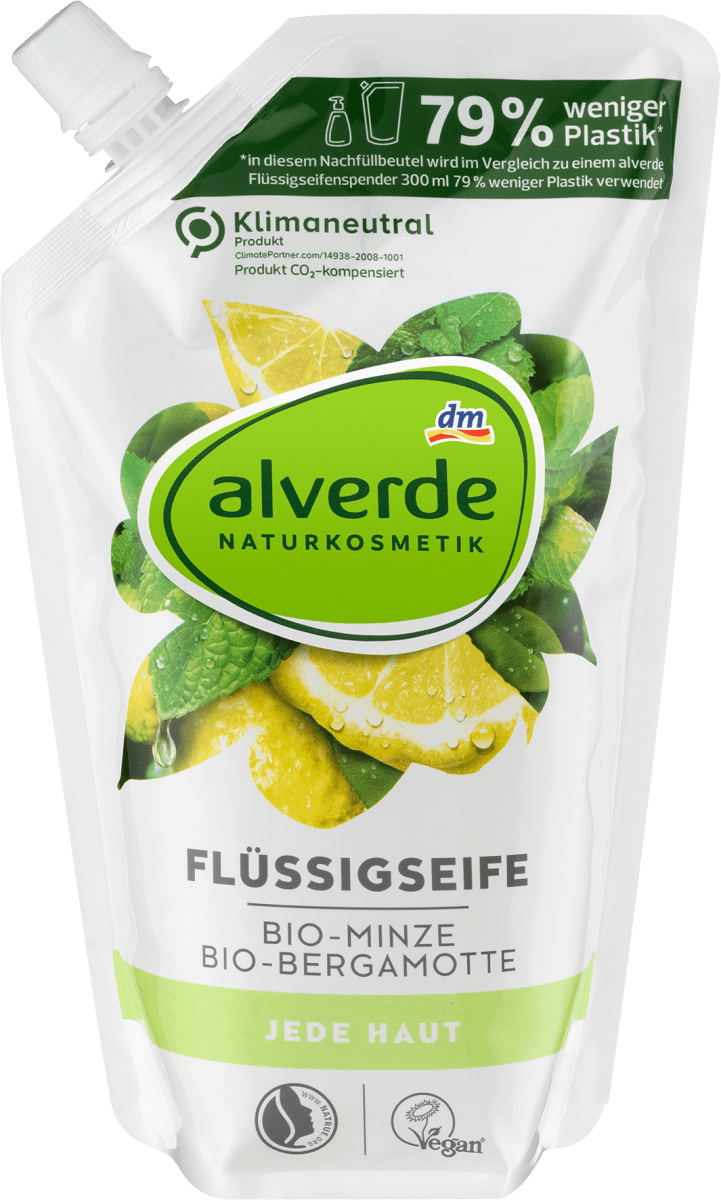 Flüssigseife Bio-Minze & Bio-Bergamotte Nachfüllpack, 500 ml