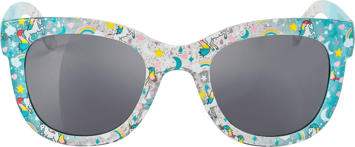 Sonnenbrille für Kinder mit buntem Glitzer-Dekor, 1 St