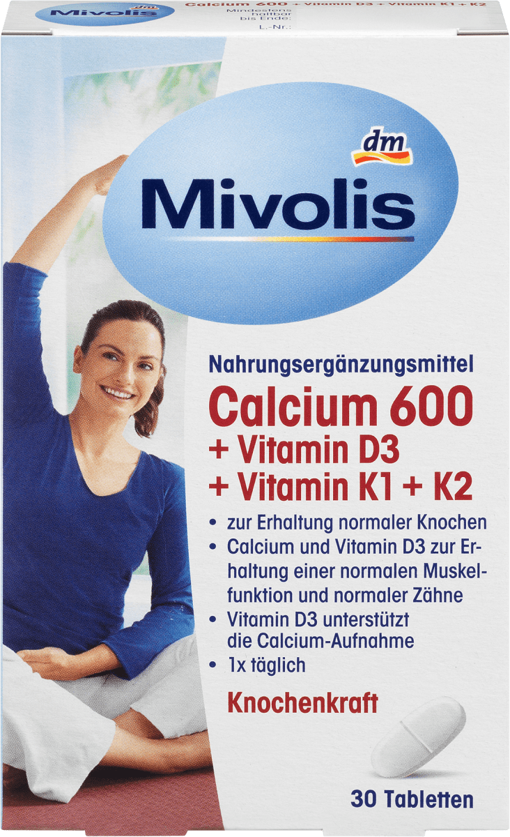 Calcium 600 + Vitamin D3 + K1 + K2, 30 St., 51 g