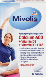 Calcium 600 + Vitamin D3 + K1 + K2, 30 St.