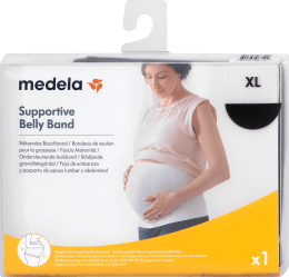 Medela 2in1 stützendes Bauchband Schwangerschafts-Bauchstütze Schwarz in L