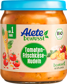 alete bewusst kindermenu schinkennudeln mit tomatensauce ab 1 jahr 250 g dauerhaft gunstig online kaufen dm de