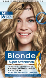 Dunkle haare mit blonden strähnen