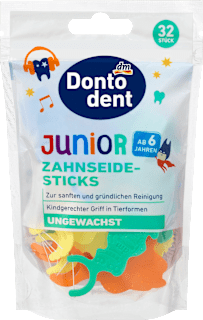 Zahnseide-Sticks Junior, 32 St