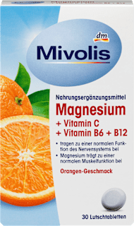 Magnesium + Vitamin C + Vitamin B6 + B12, Lutschtabletten, 30 St., 45 g
