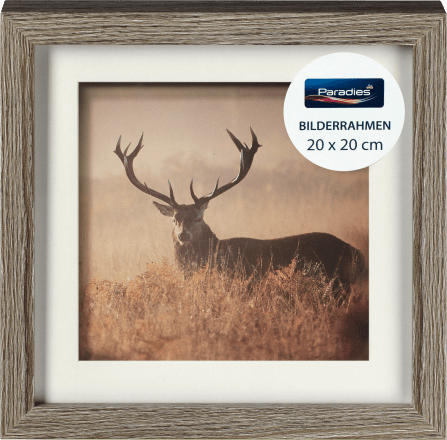 Paradies Bilderrahmen Quadratisch 20x20cm, Holzoptik, 1 St dauerhaft