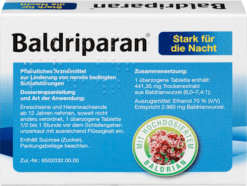 Baldriparan Baldriparan Stark Fur Die Nacht Dragees 30 St Dauerhaft Gunstig Online Kaufen Dm De
