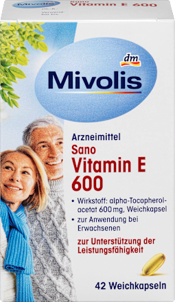 Mivolis Sano Vitamin E 600 Weichkapseln 42 St Dauerhaft Gunstig Online Kaufen Dm De
