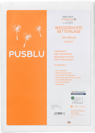 pusblu betteinlage wasserdicht 70 x 100 cm 1 st dauerhaft gunstig online kaufen dm de