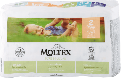 Moltex Plienky Pure Nature Veľ 2 3 6 Kg Mini 38 Ks Nakupujte Vzdy Vyhodne Online Mojadm Sk