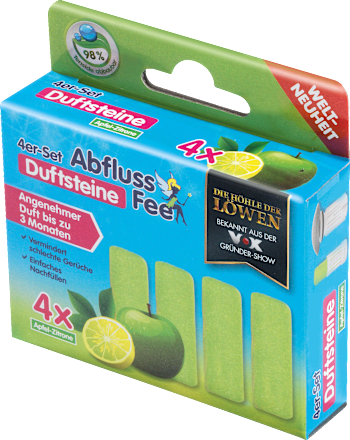 Abfluss-Fee Duftstein Apfel-Zitrone Nachfüller, 4 St ...