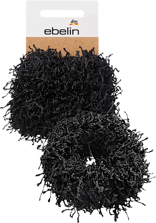 wuschel haargummis schwarz 3 st