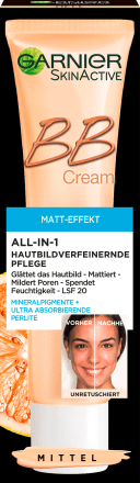 Garnier Skin Active Getonte escreme Matt Effekt Mittel Bis Dunkel 40 Ml Dauerhaft Gunstig Online Kaufen Dm De