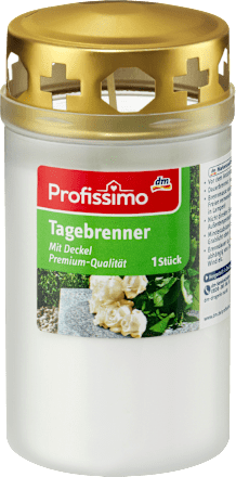 profissimo grabkerze tagebrenner mit deckel weiss 1 st dauerhaft gunstig online kaufen dm de