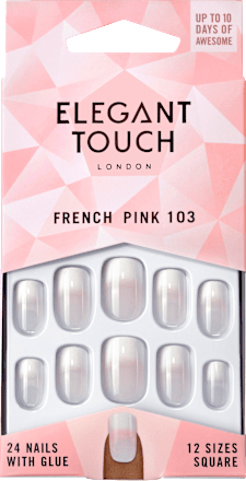elegant touch kunstliche fingernagel french nails pink 103 24 st dauerhaft gunstig online kaufen dm de
