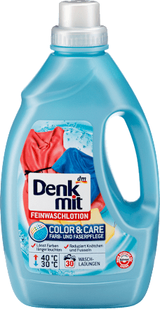 Denkmit Feinwaschmittel flüssig Lotion Color & Care, 30 Wl dauerhaft