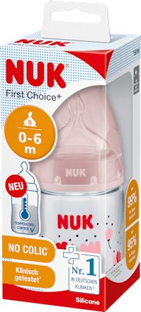 nuk babyflasche first choise temp control gr 1 silikon 0 6 monate tulpe 150 ml 1 st dauerhaft gunstig online kaufen dm de