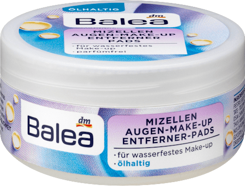 Balea Augen Make Up Entferner Pads Mizellen Olhaltig 50 St Dauerhaft Gunstig Online Kaufen Dm De