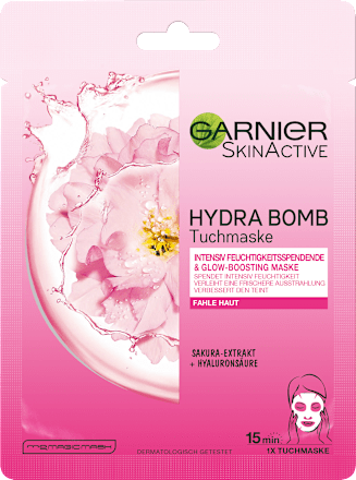 Garnier Skin Active Tuchmaske Hydra Bomb Sakura Glow Boosting 1 St Dauerhaft Gunstig Online Kaufen Dm De