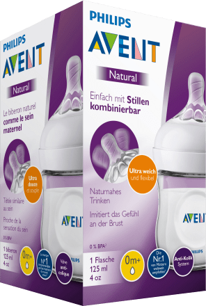 philips avent babyflasche natural 2 0 mit silikonsauger 125ml 1 st dauerhaft gunstig online kaufen dm de