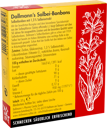 Dallmann S Salbei Bonbons Hals Und Hustenbonbons St Dauerhaft Gunstig Online Kaufen Dm De