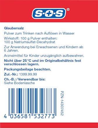 Sos Glaubersalz 100 G Dauerhaft Gunstig Online Kaufen Dm De
