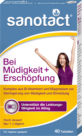 Sanotact Bei Mudigkeit Erschopfung Tabletten 40 St 30 G Dauerhaft Gunstig Online Kaufen Dm De