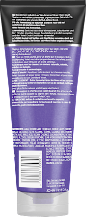John Frieda Silber Shampoo Violet Crush 250 Ml Dauerhaft Gunstig Online Kaufen Dm De Transfrom your blonde from brassy to cool blonde! silber shampoo violet crush 250 ml