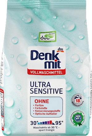 Denkmit Vollwaschmittel Pulver Ultra Sensitive 18 Wl Dauerhaft Gunstig Online Kaufen Dm De