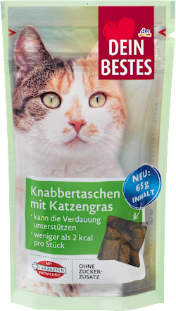Dein Bestes Snack Fur Katzen Knabbertaschen Mit Katzengras 65 G Dauerhaft Gunstig Online Kaufen Dm De