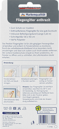 profissimo fliegengitter anthrazit 1 st dauerhaft gunstig online kaufen dm de