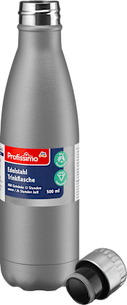 profissimo edelstahl trinkflasche 500ml dunkelgrau metallic 1 st dauerhaft gunstig online kaufen dm de