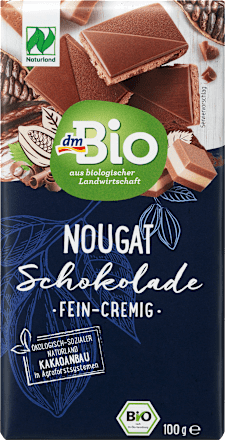 Dmbio Schokolade Nougat Vollmilch Schokolade Naturland 100 G Dauerhaft Gunstig Online Kaufen Dm De