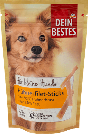 dein bestes fur kleine hunde snack fur hunde huhnerfilet sticks 80 g dauerhaft gunstig online kaufen dm de
