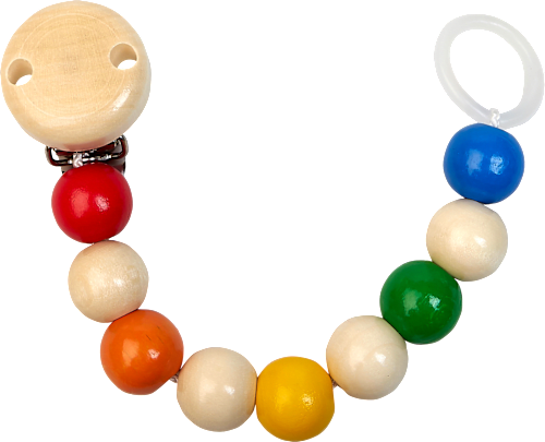 grunspecht schnullerkette aus holz mit silikonring regenbogen 1 st dauerhaft gunstig online kaufen dm de