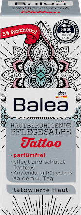 Balea Tattoopflege Hautberuhigende Pflegesalbe 50 Ml Dauerhaft Gunstig Online Kaufen Dm De