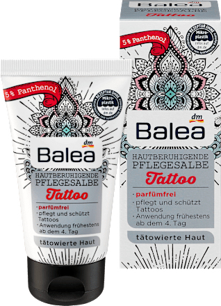 Balea Tattoopflege Hautberuhigende Pflegesalbe 50 Ml Dauerhaft Gunstig Online Kaufen Dm De