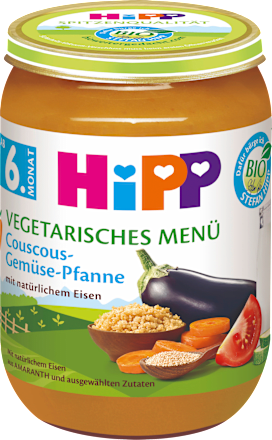 Hipp Babymenu Vegetarisch Couscous Gemuse Pfanne Ab 6 Monat 190 G Dauerhaft Gunstig Online Kaufen Dm De