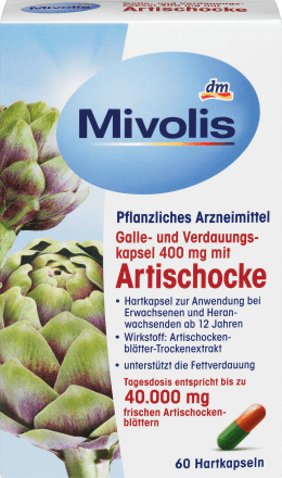 Mivolis Galle Und Verdauungskapsel 400 Mg Mit Artischocke 60 St Dauerhaft Gunstig Online Kaufen Dm De