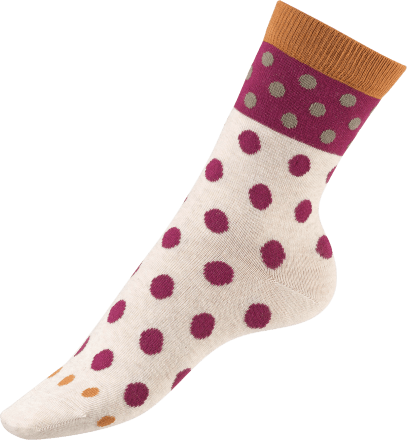Fascino Socken Mit Punkte Muster Beige Bunt Gr 35 38 1 St Dauerhaft Gunstig Online Kaufen Dm De