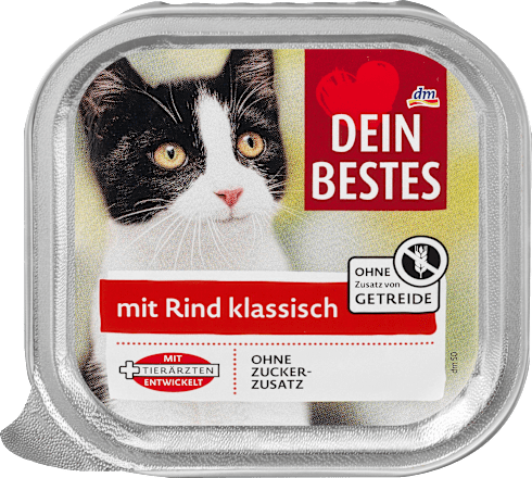 dein bestes nassfutter fur katzen mit rind 100 g dauerhaft gunstig online kaufen dm de